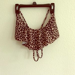 Cheetah print bathing suit top